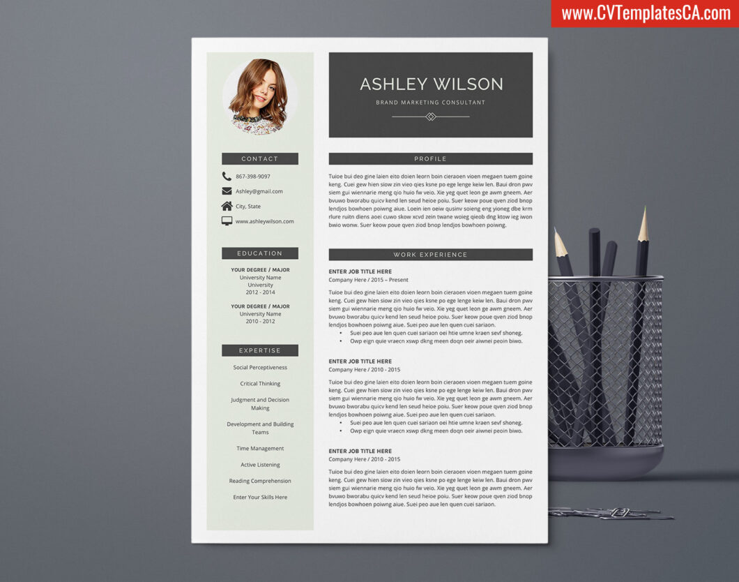 Creative Resume / CV Template for Microsoft Word Curriculum Vitae