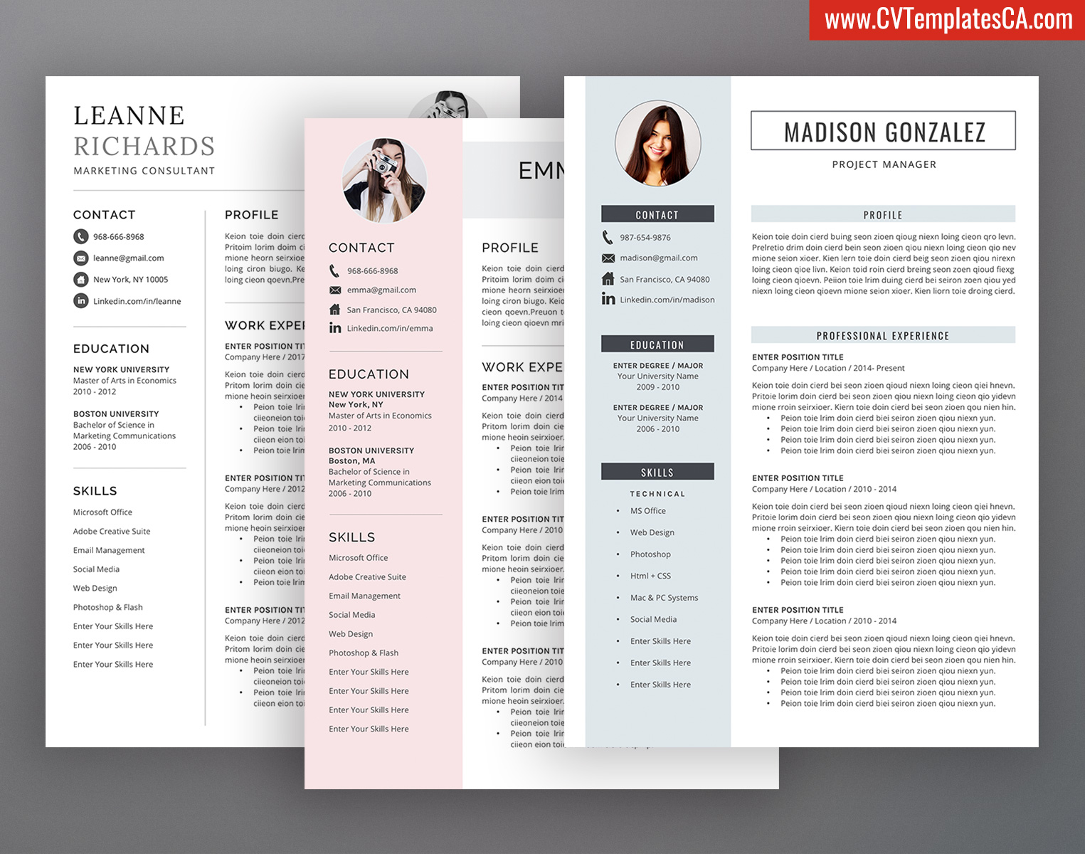 ms word cv templates free download